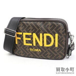 Fendi Diagonal Camera FF Canvas Logo Monogram Zucca Brown bag